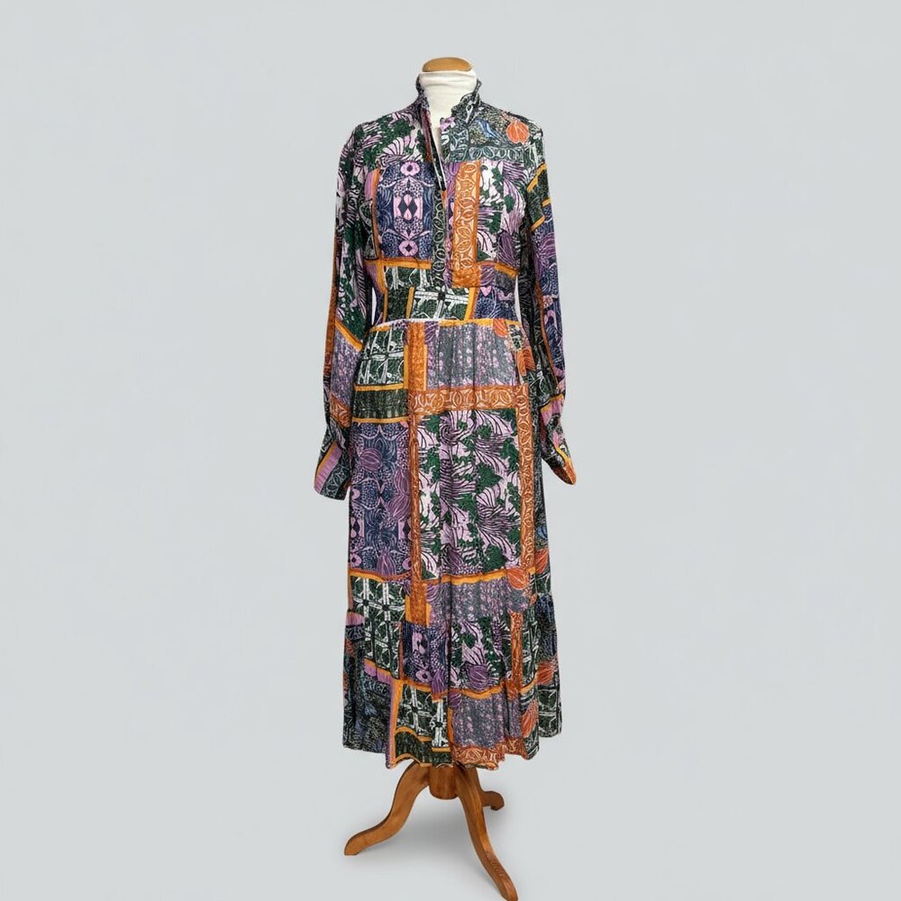 Oliphant purple floral Janeiro maxi dress, size S, NEW WITH TAGS!